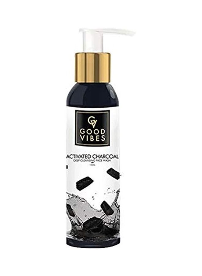 Good Vibes Activated Charcoal Deep Cleansing Face Wash 120ml  - Image 1