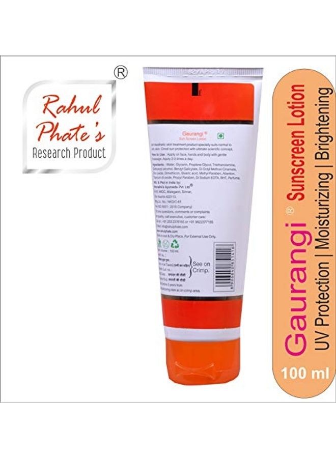 Rahul Phate's Research Product Gaurangi Sunscreen Lotion 100ml  - Image 2