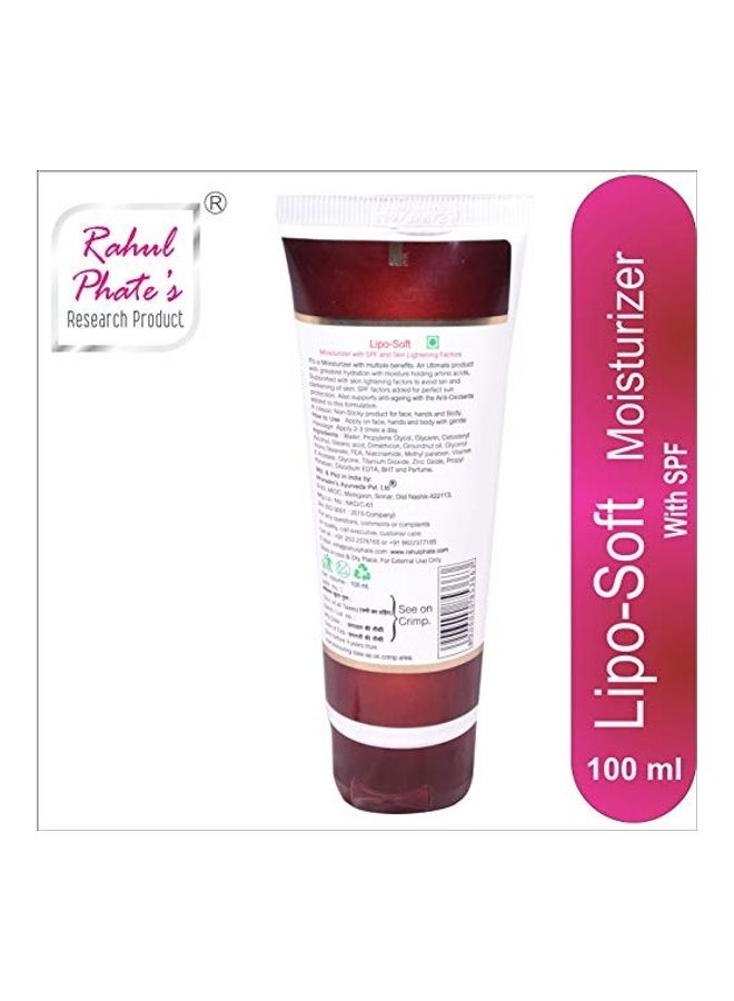 Rahul Phate's Research Product - Liposoft Moisturiser with SPF and Skin lightening Factor 100ml - Image 1