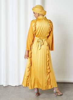 KASHKHA Pleated Ruffle Dress Mustard  - Image 2