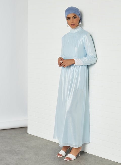 Lurex Maxi Dress Azure