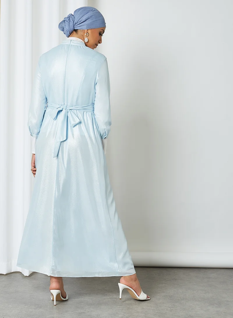 KASHKHA Lurex Maxi Dress Azure