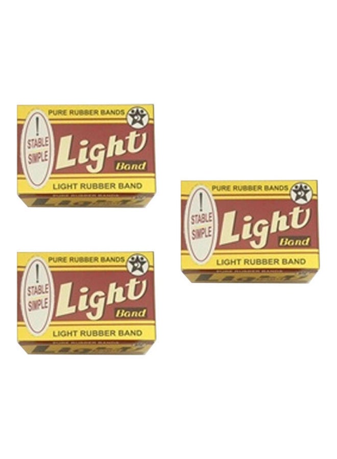 لايت مجموعة أربطة شعر مطاطية مُكونة من 3 قطع أصفر - Image 1