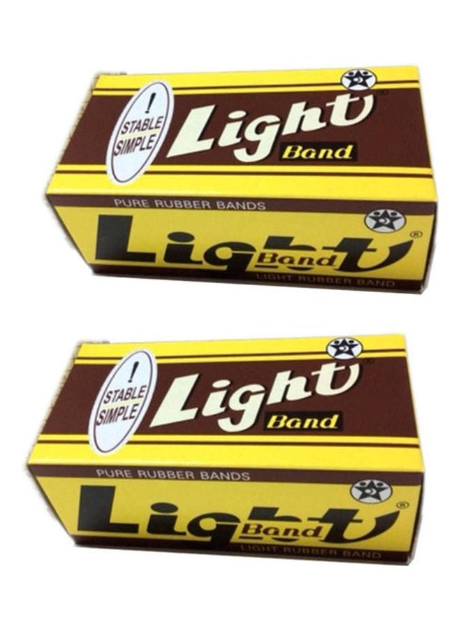 لايت مجموعة أربطة مطاطية مكونة من قطعتين . أصفر - Image 1