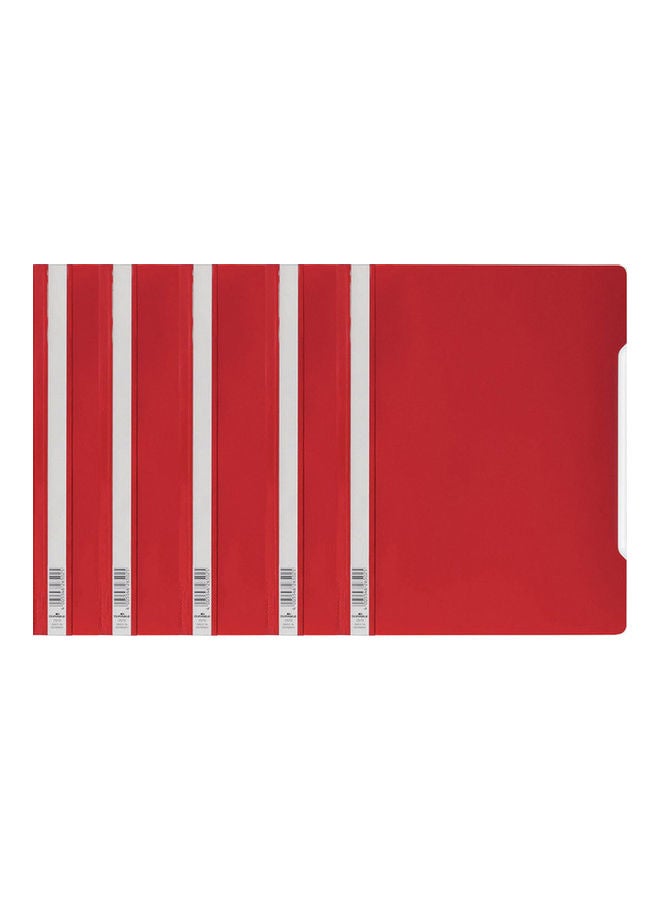 ديورابل مجلد ملفات من 5 قطع أحمر - Image 1