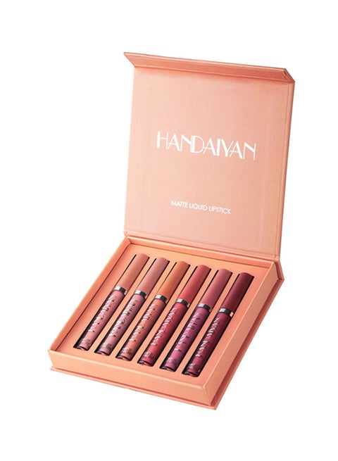 6-Piece Matte Liquid Lipstick Multicolour