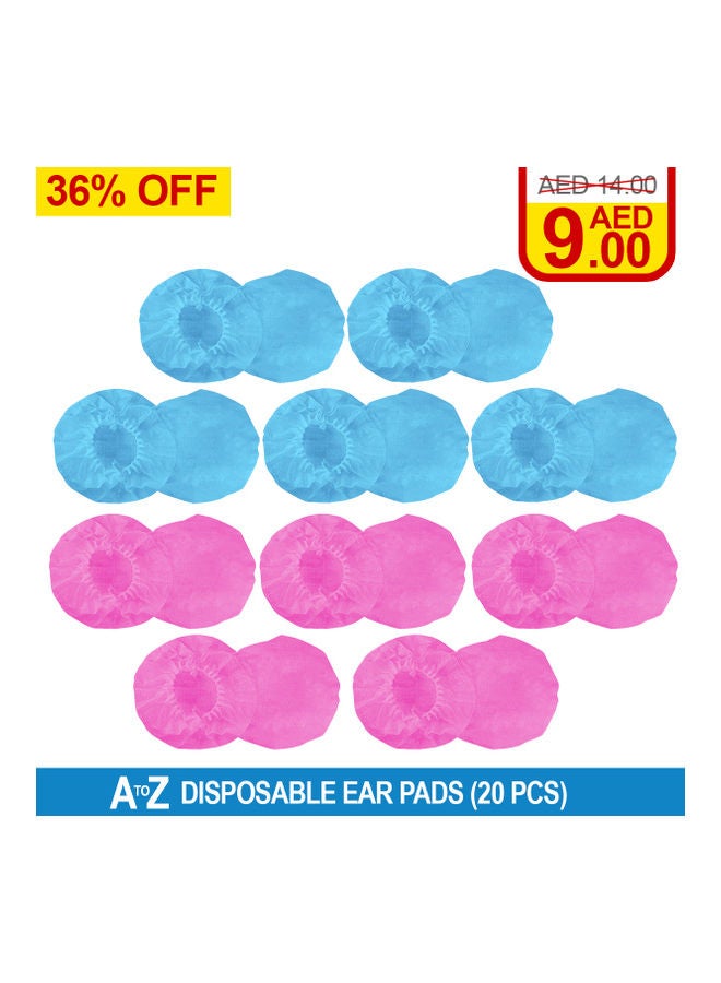A TO Z 20 Pieces Disposable Ear Pads  Pack of 2 Multicolour  - Image 2
