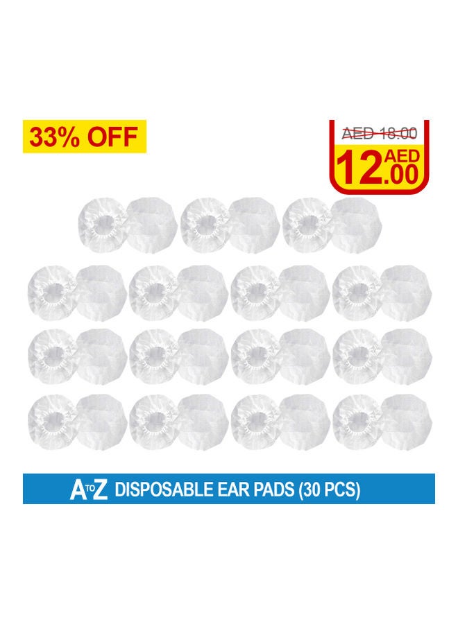 A TO Z 30 Pieces Disposable Ear Pads White  - Image 2