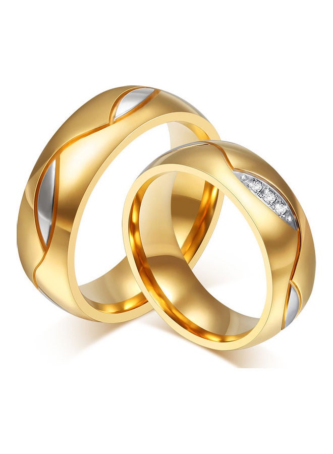 JOLLY Studded Twist Couple Rings - Image 1