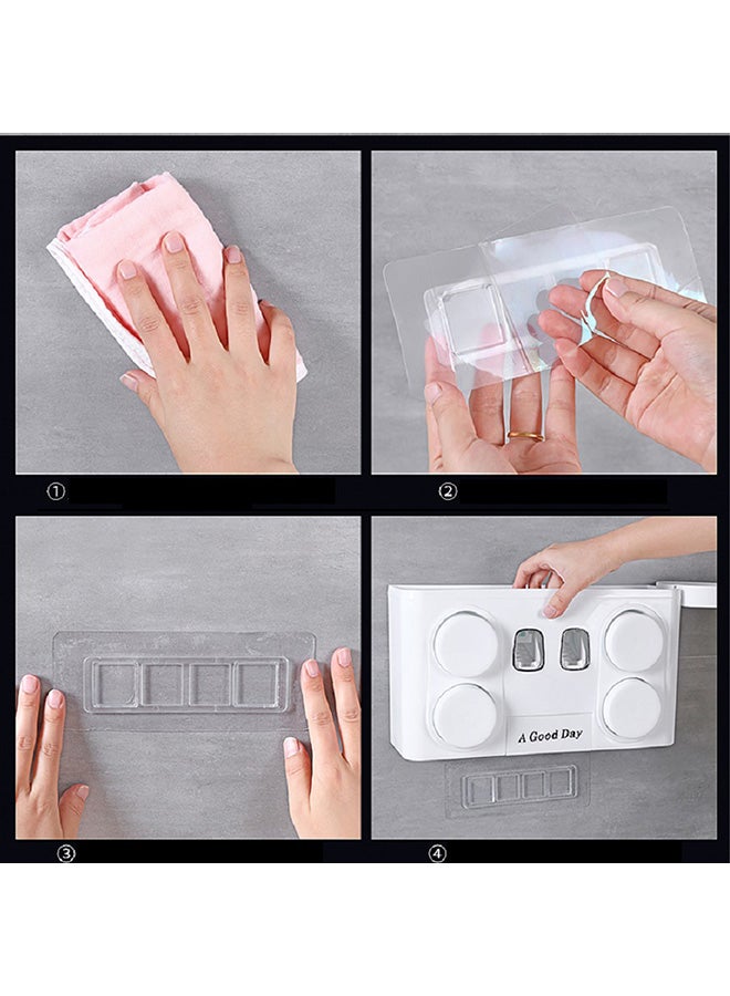 Toothbrush Holder With Mouthwash Cup Set White 31.5 x11 x 18centimeter - Image 2