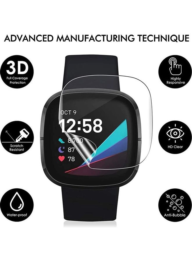 Remson - Pack Of 8 Small Silicone Strap Band With TPU Screen Protector Multicolour - Image 1