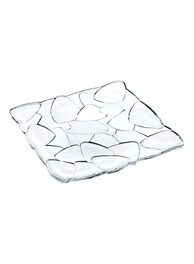 Nachtmann Square Plate Petals Clear 28cm 