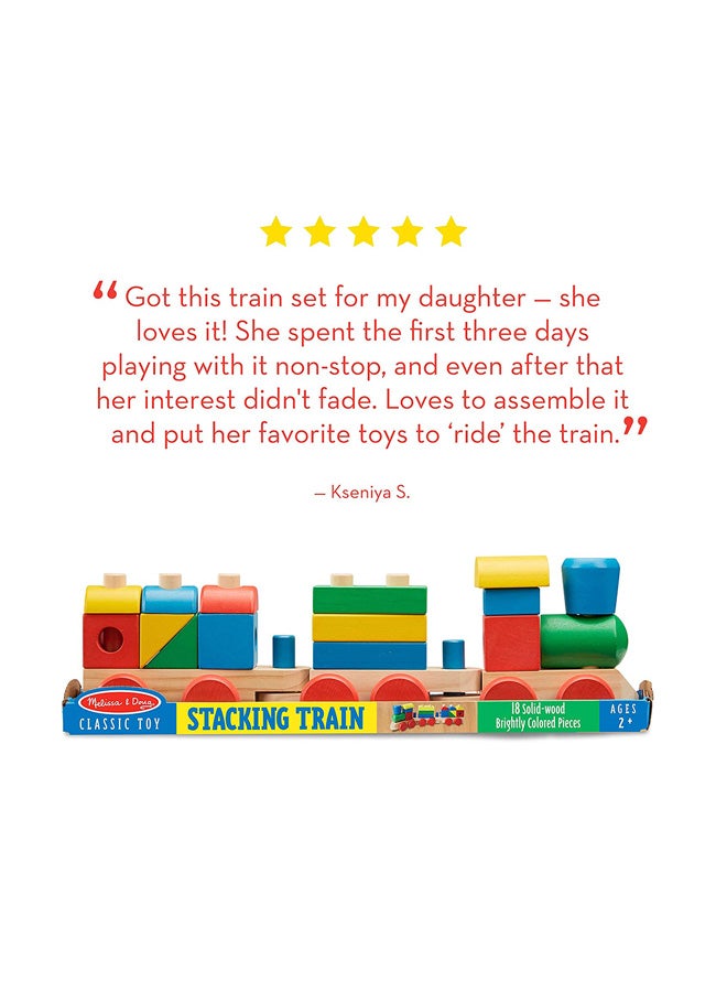 Melissa & Doug 15-Piece Stacking Train Toddler Play Set 5.5x3.5x18.2inch - Image 5
