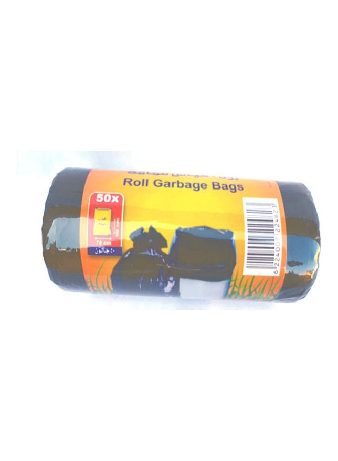 AL FATH Garbage Bag Roll - 50 bags Black 70*90cm 