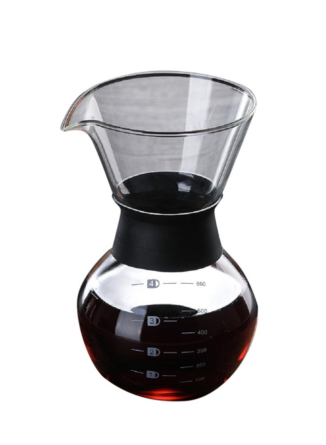 Hand-Pushed Coffee Pot Clear 7x19x11cm - Image 1