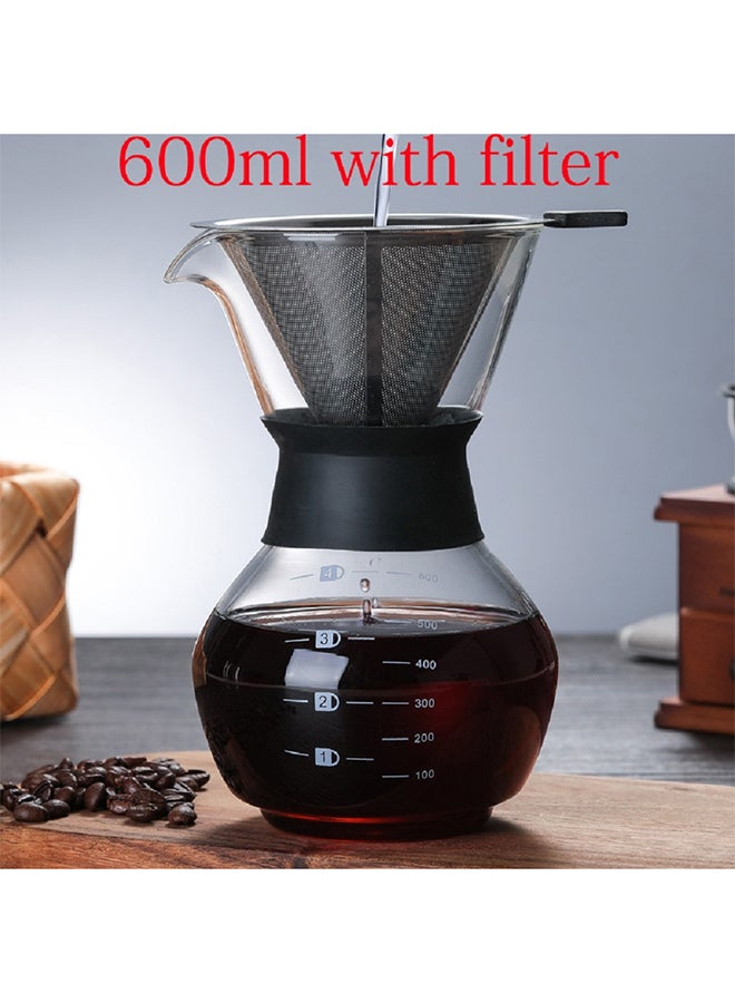 Hand-Pushed Coffee Pot Clear 7x19x11cm - Image 2