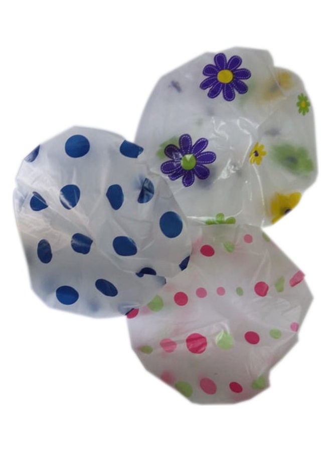 Eva 3-Pack Of Creative Design Printed Shower Cap Multicolour 20 x 14cm - Image 2