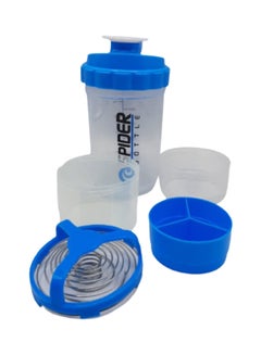 SPIDER BOTTLE Multiple Compartment Protein Shaker Clear/Blue  - Image 2