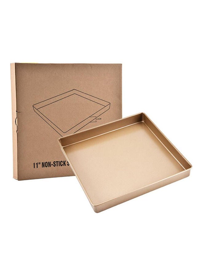 Square Bakeware Pan Tray gold 28.5x28.5x3.5cm - Image 1
