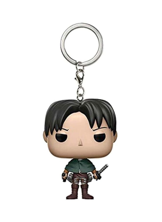 Funko Pop! Attack On Titan Figure Toy Levi Keychain Beige/Black/Green - Image 1