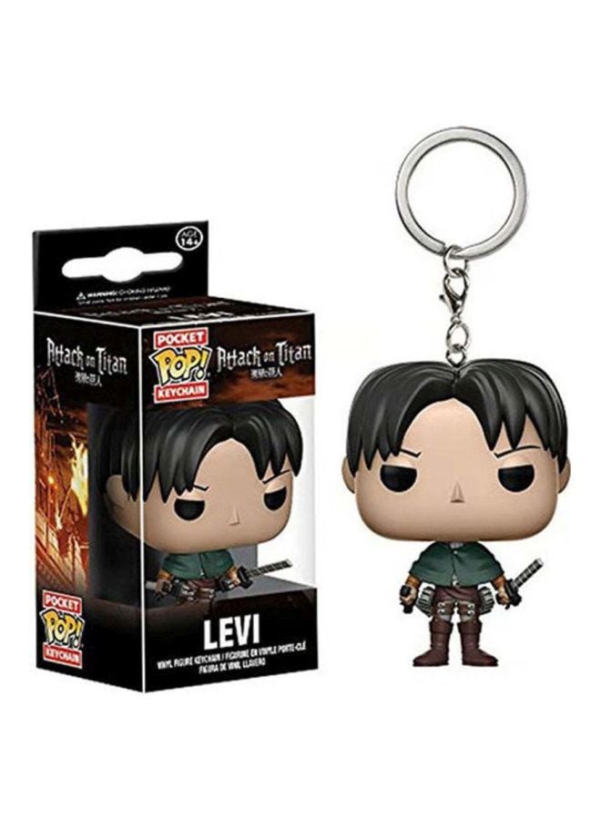 Funko Pop! Attack On Titan Figure Toy Levi Keychain Beige/Black/Green - Image 2