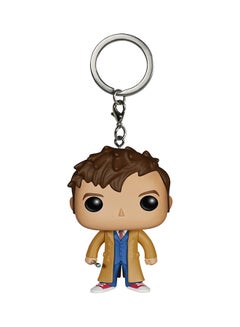 Funko Pop! Doctor Who 10Th Generation  Figure Toy Keychain Beige/Yellow/Brown  - Image 1
