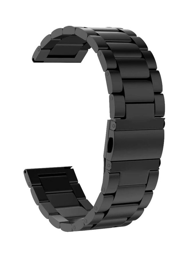 HuHa Stainless Steel Replacement Band For Garmin Watch Forerunner 245 Black - Image 1