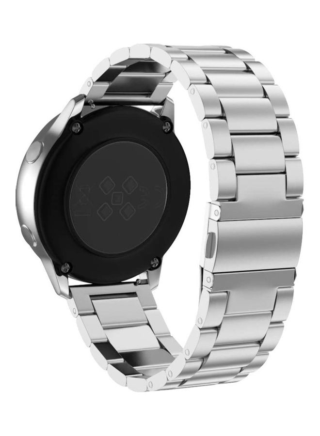 HuHa Stainless Steel Replacement Band For Samsung Galaxy Watch Active Silver - Image 2