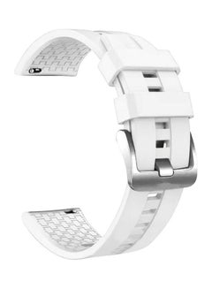 HuHa Sports Silicone Replacement Band for Garmin Watch Forerunner 245 White  - Image 1