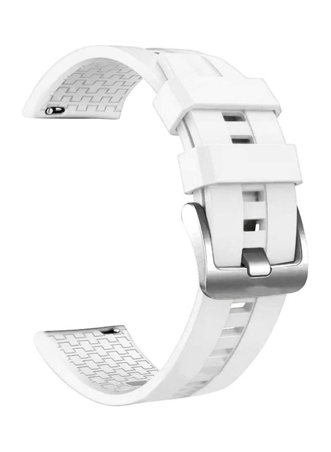 HuHa Sports Silicone Replacement Band for Garmin Watch Forerunner 245 White  - Image 1