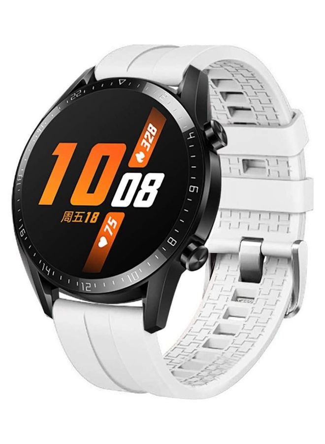HuHa Sports Silicone Replacement Band for Garmin Watch Forerunner 245 White  - Image 3