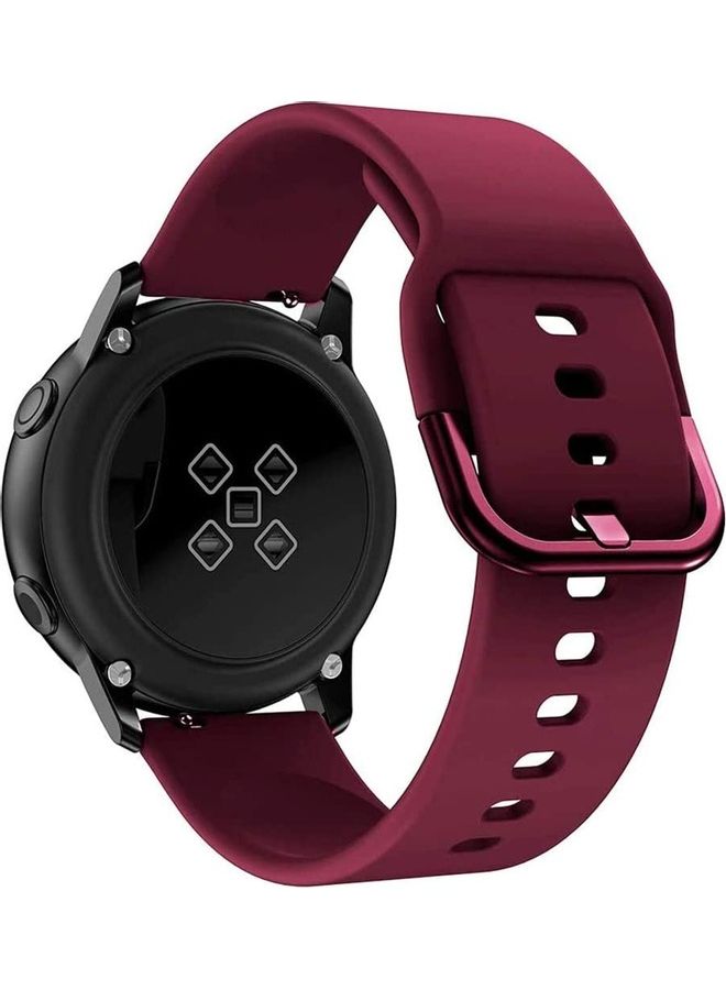HuHa Replacement Band For Fossil Gen 5 Carlyle HR Watch Wine Red  - Image 1
