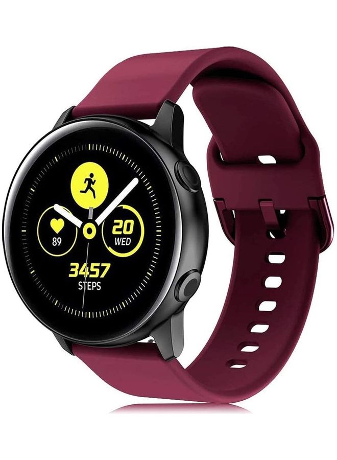 HuHa Replacement Band For Fossil Gen 5 Carlyle HR Watch Wine Red  - Image 2