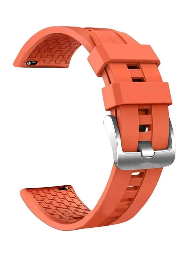 HuHa Sport Silicone Replacement Band for Garmin Vivo Move HR Watch Orange/Silver - Image 1