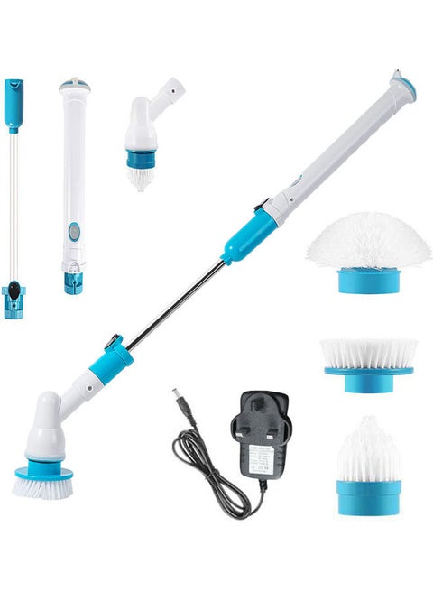 Electric Spin Scrubber Brush With Adjustable Extension Handle Set