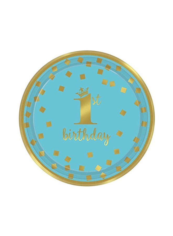 Amscan 8-Pieces Metalic Paper Plates