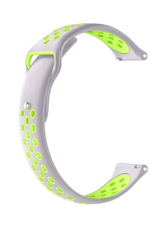 HuHa Silicone Dotted Replacement Band For Amazfit Watch GTR 42mm White/Green - Image 1