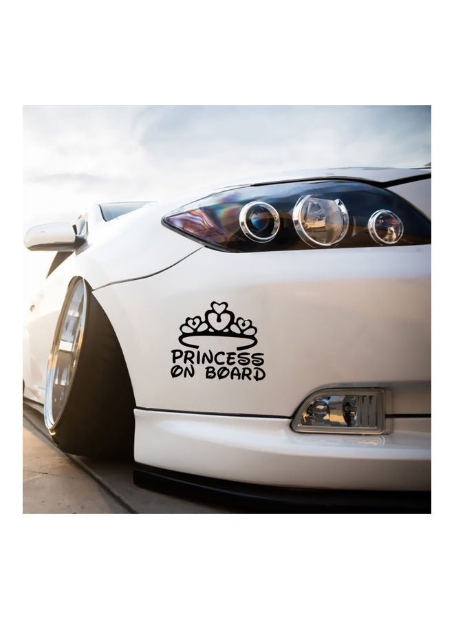 ملصق لهيكل السيارة يحمل عبارة "Princess On Board" - Image 2