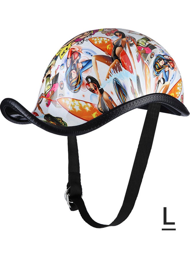 Generic Half Motorcycle Helmet with Release Strap  - Image 1