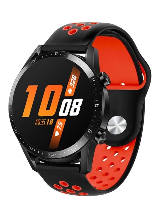HuHa Replacement Band For Amazfit GTR 47 mm Black/Orange - Image 3