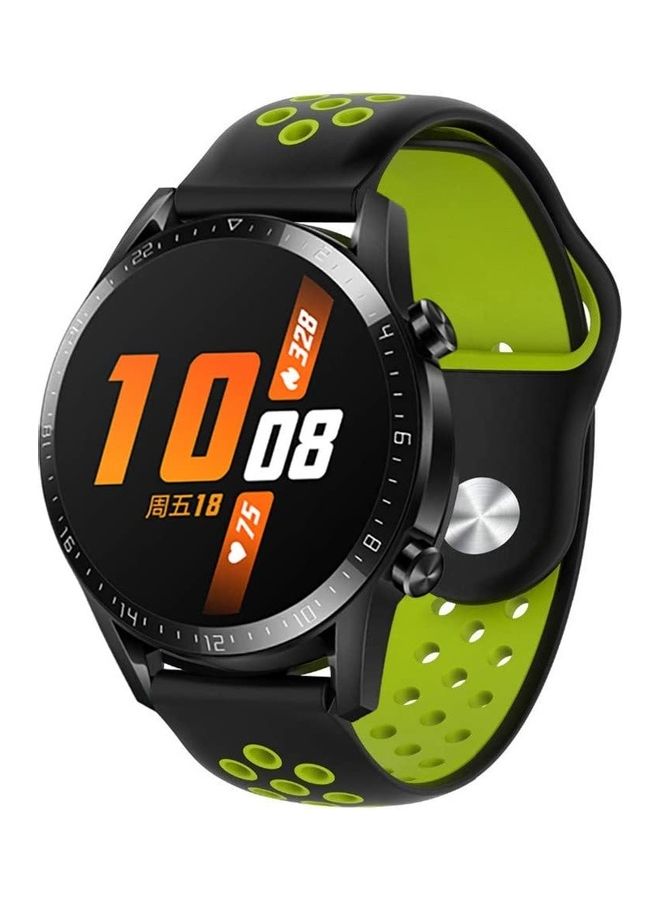 HuHa Replacement Band For Garmin Watch Vivo Active 3 Black/Green - Image 3