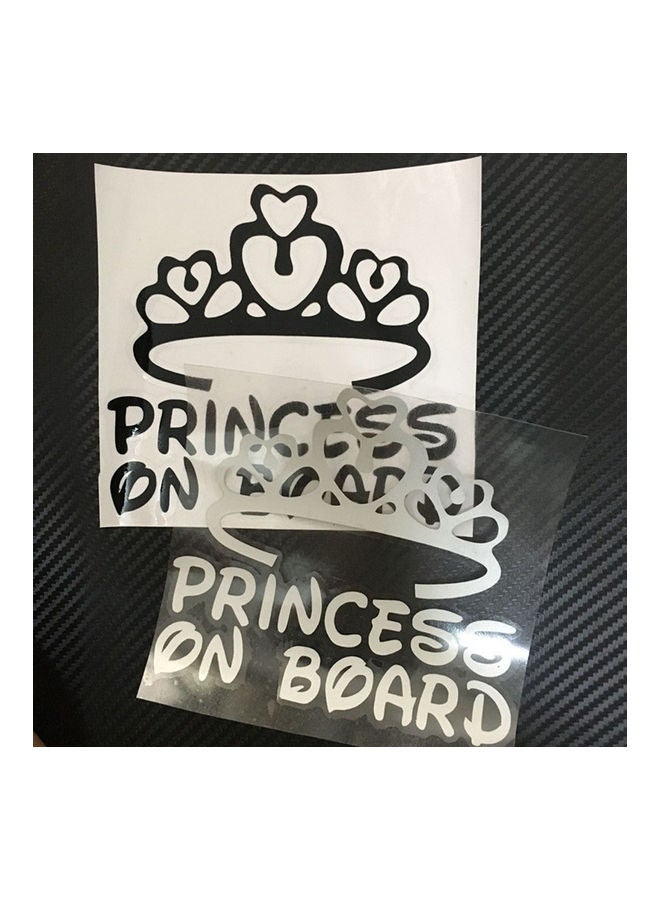 ماركة غير محددة ملصق لهيكل السيارة يحمل عبارة "Princess On Board"  - Image 3