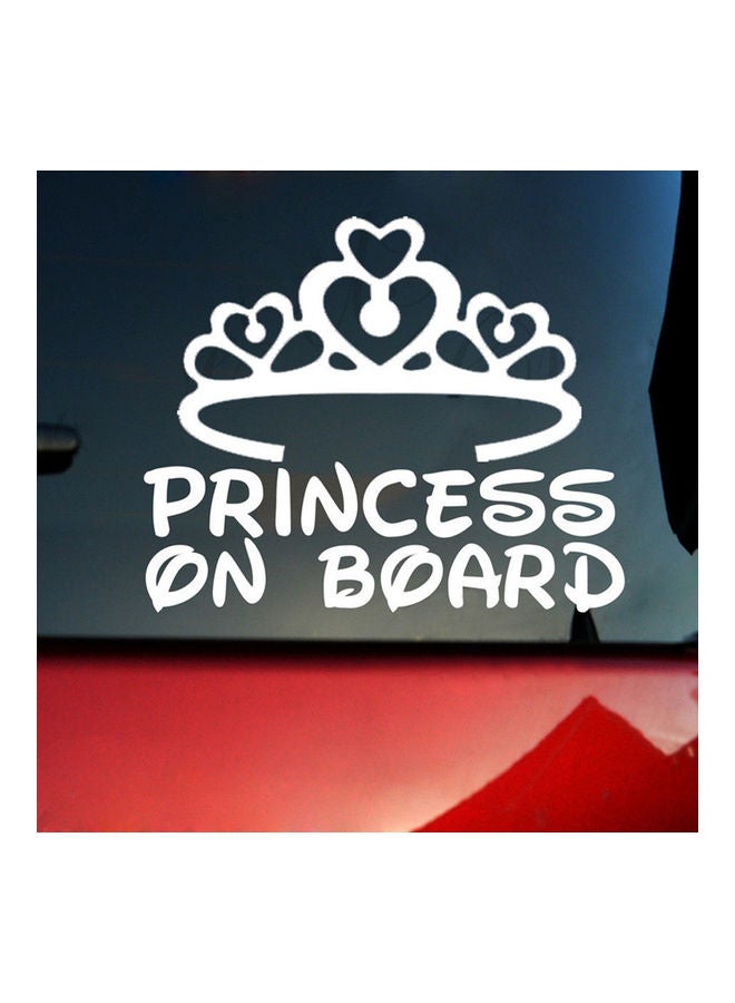 ماركة غير محددة ملصق لهيكل السيارة يحمل عبارة "Princess On Board"  - Image 2