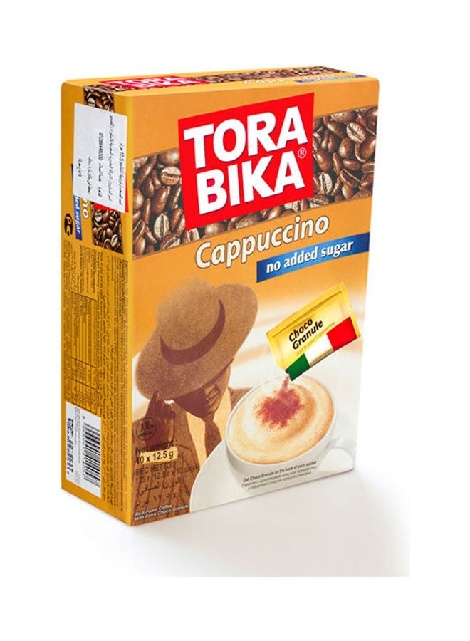 Torabika - Cappuccino Without Sugar 10 Sachets 125grams - Image 1