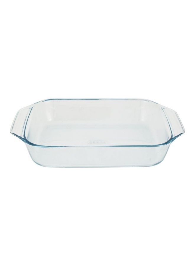 PYREX Arp Optimum Glass Rectangular Roaster 3 Peices Set Clear/Blue - Image 2