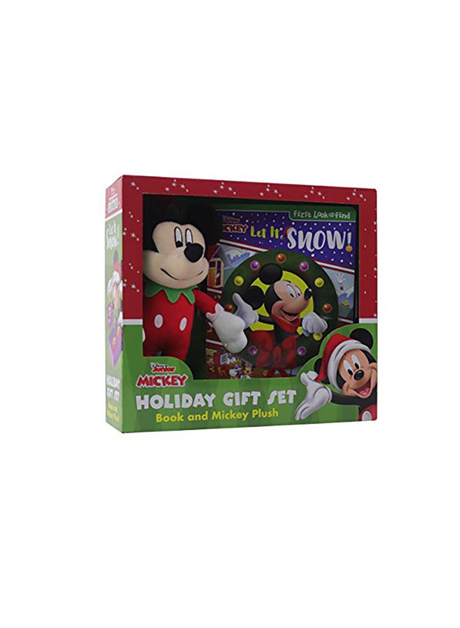 Disney Junior Mickey Mouse Clubhouse: Let It Snow! Holiday Gift Set: Book And Mickey Plush hardcover english