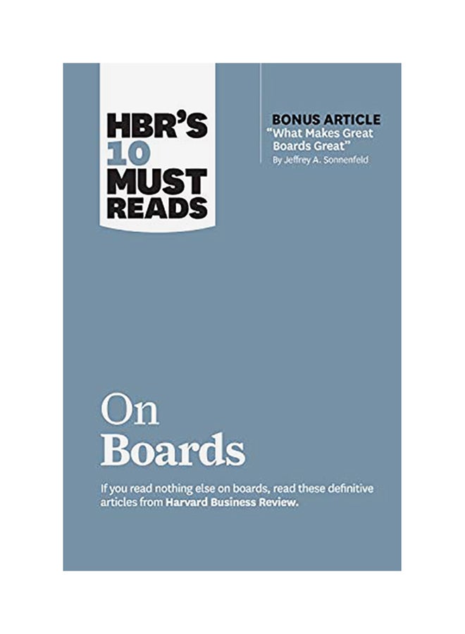 HBR's 10 Must Reads On Boards Paperback English by Harvard Business Review 