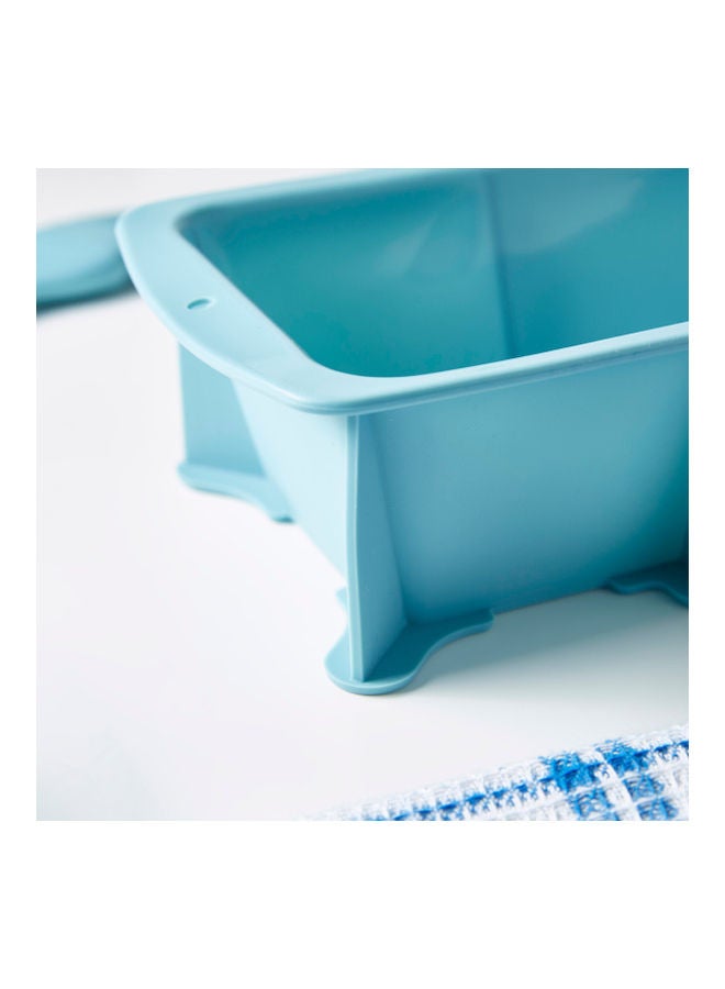 Home Box Silicone 6-Cup Baking Loaf Pan Blue 6.8x13cm  - Image 4