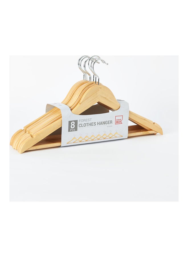 Home Box 8-Piece Forest Wooden Hanger Set Brown 23 x 44.5cm  - Image 1