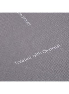 Home Box Innate Charcoal Infused Memory Foam Twin Mattress Topper Polyester Grey 200x120cm  - Image 4